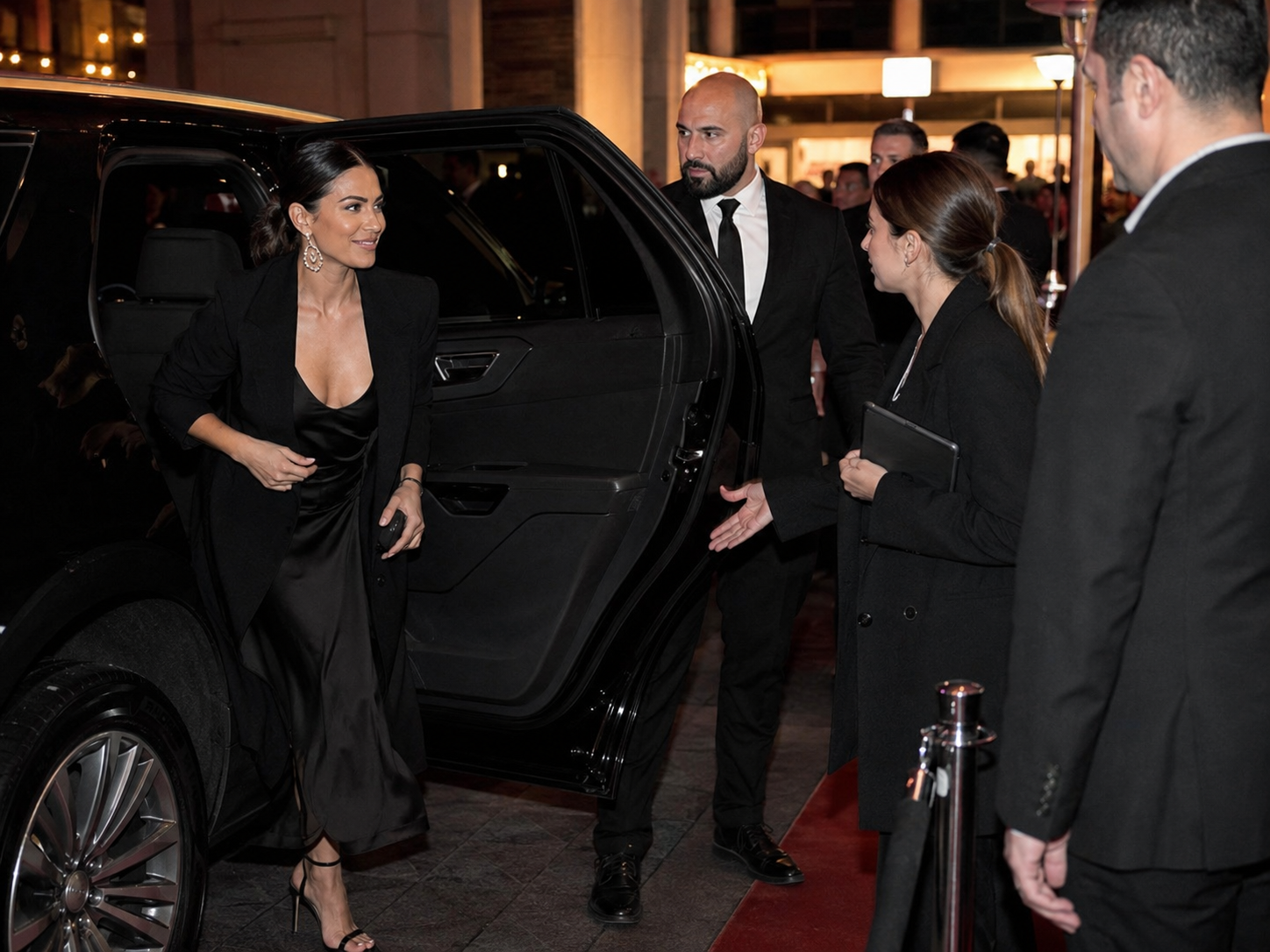 Celebrity arrival managed by agency